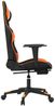 Gaming-Stuhl mit Fußstütze Schwarz und Orange Kunstleder, Drehbar [3143770] Bild 4
