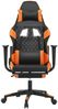 Gaming-Stuhl mit Fußstütze Schwarz und Orange Kunstleder, Drehbar [3143770] Bild 3