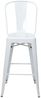 Barhocker HWC-A73, Barstuhl Tresenhocker mit Lehne, Metall Industriedesign ~ weiß Bild 2