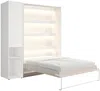 Vente-unique - RAPILI Bett Holz, Platte BeigeWeiß - B 50 cm239,2 cm x H 225,2 cm x L 209 cm Bild 3