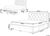 Bett mit Schubladen LIEVIN 180 x 200 cm Samtstoff Hellgrau Bild 2