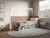 Selsey 'Ventrio' Jugendbett linksseitig mit Regalen, Easy-Clean-Samtbezug, hellrosa, 90x200 cm Bild 3