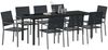 vidaXL Garten Essgruppe 9 pcs Schwarz PE-Rattan 3379085 Bild 3