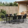 vidaXL Garten Essgruppe 9 pcs Schwarz PE-Rattan 3379085 Bild 4