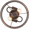 LED Deckenleuchte mit Stoffschirm in Taupe/Gold, Ø 30cm Bild 5