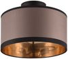 LED Deckenleuchte mit Stoffschirm in Taupe/Gold, Ø 30cm Bild 4