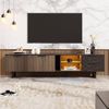 Odikalo TV-Schrank TV Möbel Marmoroptik Holzmasertüren verstellbarer Türen Schubladen Bild 2