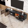 Odikalo TV-Schrank TV Möbel Marmoroptik Holzmasertüren verstellbarer Türen Schubladen Bild 3