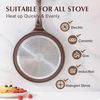 SENSARTE Toffeebraun Crêpe Pfanne 26cm Antihaft Induktion PFOA frei Bild 4