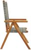 vidaXL Gartenstuhl Verstellbar 6 Stk. Grau Poly Rattan Massivholz 3214524 Bild 5