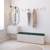 Garderoben-Set Napoli version 8 mit Schuhregal und Polsterplatten, Ideal für Flur und Eingangsbereich (Cashmere, Trinity 28), 82 x 40 x 210 cm Bild 3