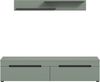 TV Lowboard inkl. Wandboard (B/H/T: 170x38x33 cm) in Smoke Green Nachbildung Bild 2