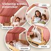 lilimaus Betthimmel Musselin Hausbett Himmel Kinderzimmer Baumwolle mit Gold, Gemütlicher Baldachin aus Baumwolle für traumhafte Kinderzimmer-Deko Bild 2