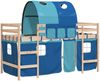 vidaXL Kinderhochbett mit Tunnel Blau 90x190 cm Massivholz Kiefer 3207001 Bild 2