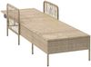 vidaXL Sonnenliege Beige und Hellgrau 200 x 55 x 92 cm Poly-Rattan 365428 Bild 5