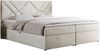 Boxspringbett, Polsterbett mit Multipocket-Matratzen und Topper, dekorativem Kopfteil, zwei Bettkästen - NEOMI - 180 x 200 cm - Beige Velours - H3 Bild 3