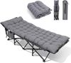 Sekey Feldbett Campingbett Klappbar Campingliege mit Matratze Angelliege Klappbett bis 200 kg Bild 2