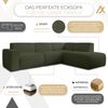 AX LIVING Couch Sofa L Form Didim L Grün – 292 cm, stilvoll & bequem R Bild 5