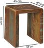 Kadima Design Shabby-Chic Beistelltisch Diana, Mango-Massivholz, 30 kg Belastbar - Nachhaltig & Elegant. 45x40x55 cm Bild 4