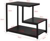 SoBuy Beistelltisch Sofatisch mit Glasplatte und 3 Ablagen schwarz Bild 3
