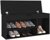 vidaXL Schuhbank mit Kissen Schwarz 104x30x49 cm Holzwerkstoff 326751 Bild 3