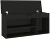 vidaXL Schuhbank mit Kissen Schwarz 104x30x49 cm Holzwerkstoff 326751 Bild 4