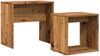 vidaXL Satztische 2 Stk. Altholz-Optik Holzwerkstoff 856050 Bild 2