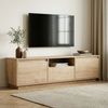TV-Ständer aus Saphir-Eiche, 160 x 42 x 30 cm | 100% melaminbeschichtete Spanplatte, 18 mm stark | Modernes Design Bild 2