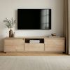 TV-Ständer aus Saphir-Eiche, 160 x 42 x 30 cm | 100% melaminbeschichtete Spanplatte, 18 mm stark | Modernes Design Bild 3