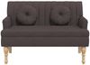vidaXL Sitzbank mit Kissen Dunkelbraun 113x64,5x75,5 cm Stoff 372133 Bild 3