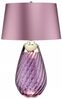 Elstead Lighting Lena Tischleuchte Large 2-Light Pflaume Nickel Stoffschirm lila 74cm Bild 2