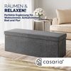 CASARIA® Faltbarer Sitztruhe mit Stauraum Leinenoptik Anthrazit XL Bild 2
