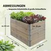 Hochbeet aus Holz 120x80x80 cm Palettenrahmen 4-teilig stapelbar Pflanzbeet Garten Balkon in grau Bild 3