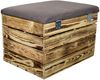 Kistenkolli Altes Land Allzweckkiste Sitztruhe Mira mit Stauraum in geflammt Maße 34 x 35 x 48 Sitzhocker Obstk (Spar-Set, 1er Set) Bild 4