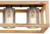 LED Deckenleuchte, Glas rauch, MDF, schwarz matt, L 75 cm Bild 5