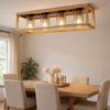LED Deckenleuchte, Glas rauch, MDF, schwarz matt, L 75 cm Bild 3