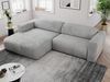 Ecksofa PASADENA, freistehendes Ecksofa, breite Armlehnen, Federsitz - links - Hellgrau Velours Bild 3