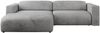 Ecksofa PASADENA, freistehendes Ecksofa, breite Armlehnen, Federsitz - links - Hellgrau Velours Bild 5