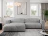 Ecksofa PASADENA, freistehendes Ecksofa, breite Armlehnen, Federsitz - links - Hellgrau Velours Bild 2