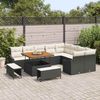 vidaXL Gartensofa-set mit Kissen 12 pcs Schwarz Poly Rattan 3364635 Bild 3