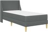 vidaXL Bettgestell mit Matratze Grau 90 x 190 cm Polyester 3414710 Bild 3