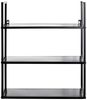 Wandregal >25564< in schwarz, Metall - 50x58x20cm (BxHxT) Bild 3