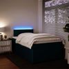 vidaXL Boxspringbett mit Matratze Blau 120x200 cm Samt 3290014 Bild 4