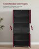 VASAGLE Hochschrank mit Schublade, verstellbaren Ablagen, Badschrank für Badezimmer, offenes Fach, 170 cm, schwarz Bild 4