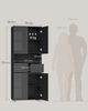 VASAGLE Hochschrank mit Schublade, verstellbaren Ablagen, Badschrank für Badezimmer, offenes Fach, 170 cm, schwarz Bild 5