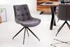 riess-ambiente Esszimmerstuhl DIVANI hellgrau, Esszimmer · Microfaser · Kunstleder · Metall · Retro Bild 5