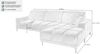 Massivart® Ecksofa MARISOL Cord grau, beige, rost, grün / 286 cm / Cordsofa, Kopfteilverstellung / Sitztiefenverstellung / Nosagunterfederung Bild 2