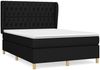 vidaXL Polsterbett mit Matratze Schwarz 140x190 cm Stoff Bild 2