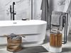 Badehandtuch Set mit Badematte 11-teilig Grau Baumwolle Zero-Twist-Garn Bild 3