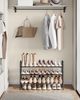 SONGMICS Schuhregal, Schuhständer, 3 Ebenen, Metallregal, verstellbar, Schuhe,Standregal, für Flur, Garderobe, Eingangsbereich, tintenschwarz Bild 2